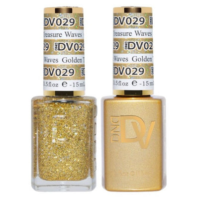 29 Golden Treasure Waves Gel & Polish Diva Duo by DND