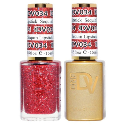 34 Sequin Lipstick Gel & Polish Diva Duo by DND