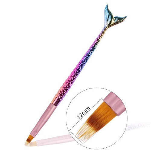 5Pcs Mermaid Chrome Nail Art Brushes